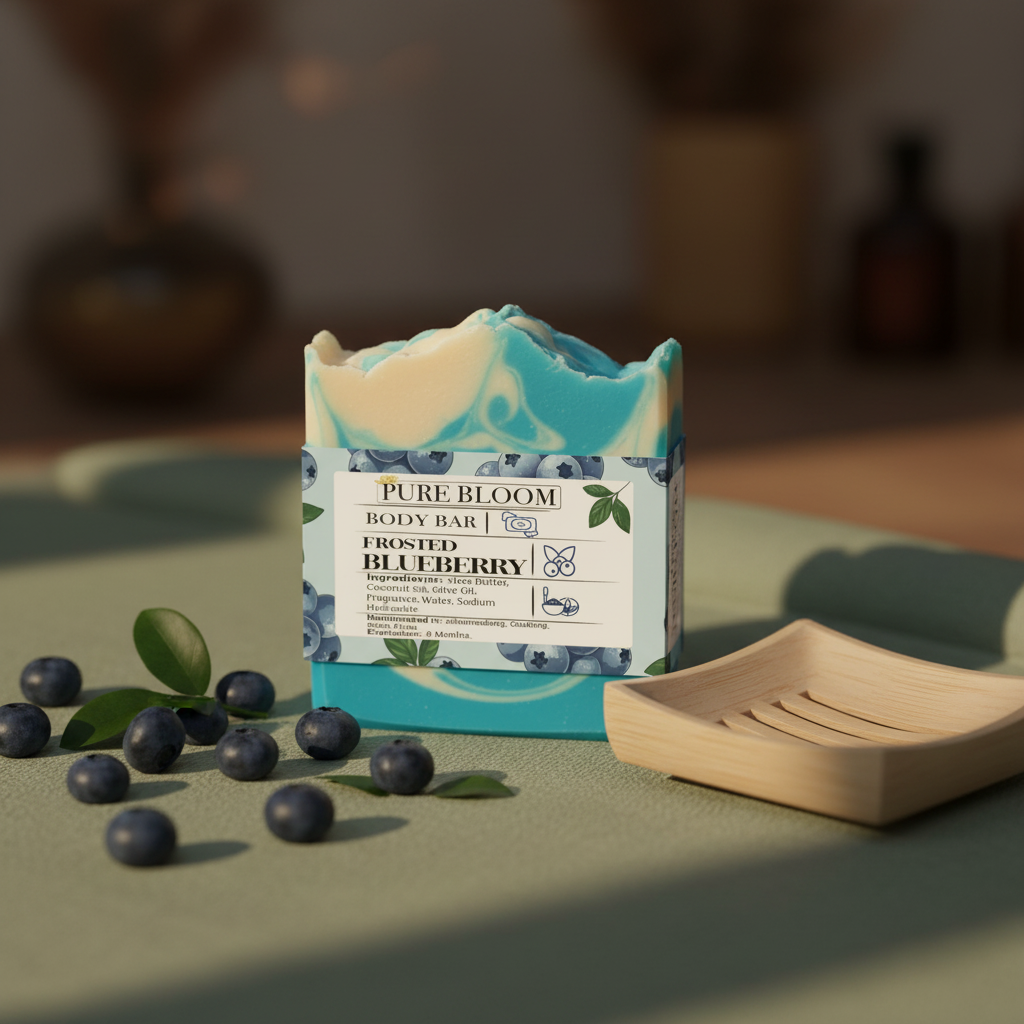 Frosted Blueberry Soap Bar - Lifestyle