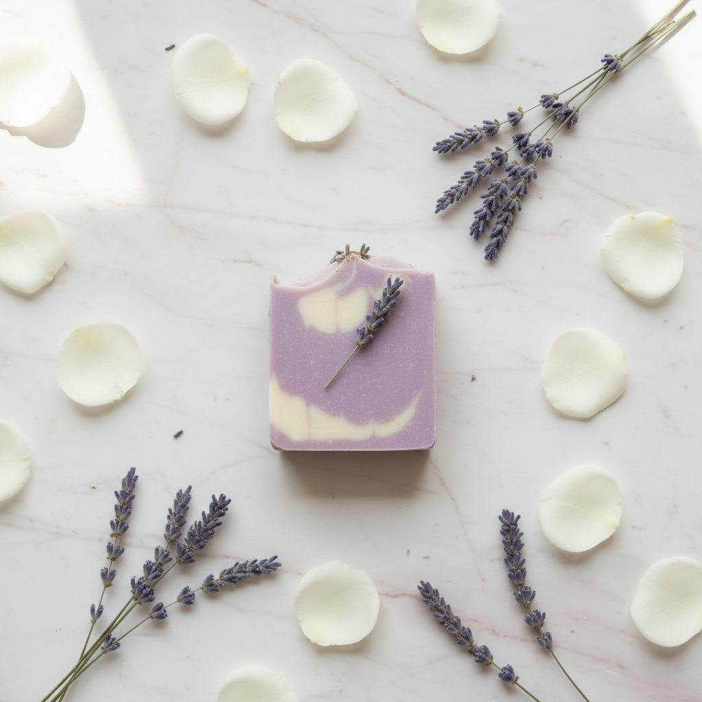 Lavender Swirl Soap Bar